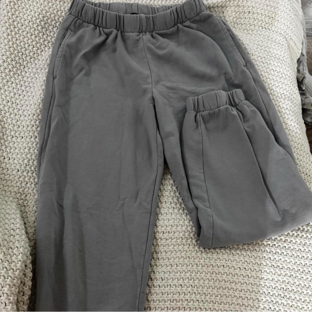 Brandy Melville Light Blue Track Pants with Elastic Waistband